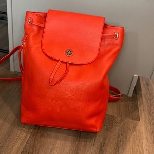 Tory Burch pebbled leather backpack - Red